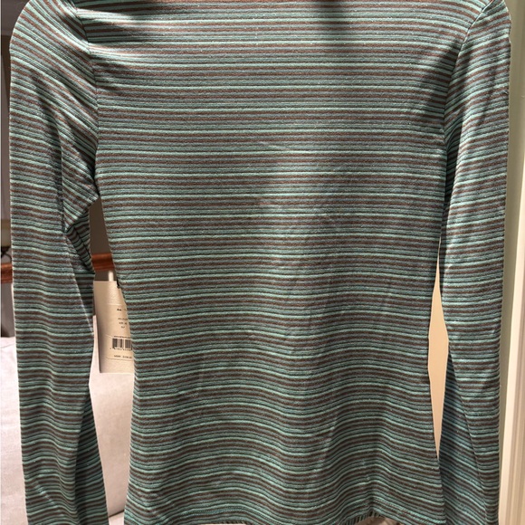 Bailey 44 Turquoise Striped Blouse - Picture 2 of 4